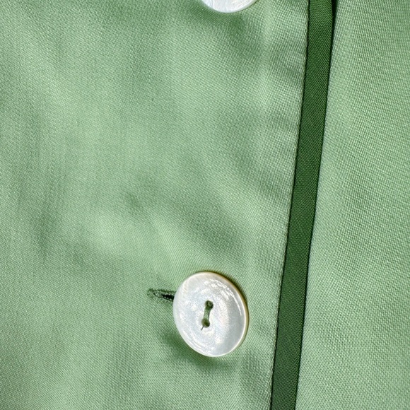 Sleeper Luxury Pajama Top Size XS Button Front Long Sleeve Mint Green Oversized - Picture 12 of 15